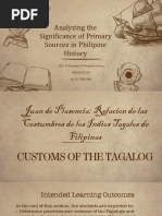 Customs of The Tagalog by Juan de Plasencia