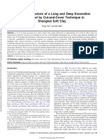 Observed Behaviors of A Long and Deep Excavation Constructed by Cut-and-Cover Technique in Shanghai Soft Clay