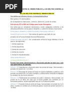 Los Delitos Contra El Orden Público Y Los Delitos Contra La Fé Pública de Los Delitos Contra El Orden Público