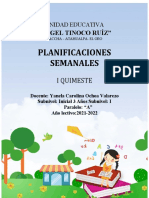 Planificaciones Semanales: "Ángel Tinoco Ruíz"