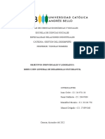 Objetivos Individuales Y Liderazgo: Dirección General de Desarrollo Estudiantil