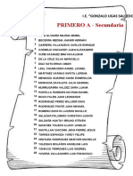 PRIMERO A - Secundaria: I.E. "Gonzalo Ugas Salcedo"