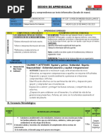 Sesion de Aprendizaje Leemos y Comprendemos Un Texto Informativo (Lavado de Mano)