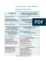 COMISIONES PARA EL 2020 DAR Delia