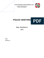 Police Writing: Sale, Christine E. Iii-E