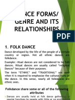 Dance Forms/ Genre and Its Relationships