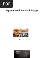 Experimental Research Design