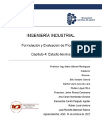 Ingeniería Industrial: Formulación y Evaluación de Proyectos Capítulo 4: Estudio Técnico