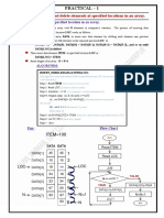 Practical - 1: Objective: To Insert and Delete Elements at Specified Locations in An Array