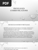 Privileged Communications - Revised Rules On Evidence