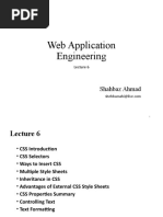 Web Application Engineering: Shahbaz Ahmad