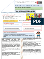 Evaluación Diagnóstica de Comunicación - 2023: Tercer Grado de Secundaria