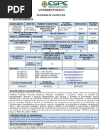 Vicerrectorado: Programa de Asignatura