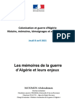 Colonisation Et Guerre D'algérie Histoire, Mémoires, Témoignages Et Enseignement