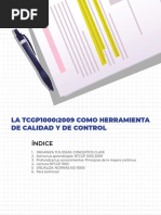 La Tcgp1000:2009 Como Herramienta de Calidad Y de Control: Índice