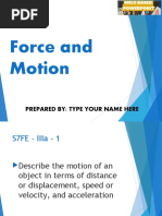 G7 Science Q3 - Week 1 - 2 - Force and Motion Standards