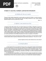 Unidad 2.3. Jesucristo, Mediador y Plenitud de La Revelación