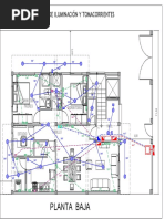 Plano Eléctrico PB - Vivienda Alalay-Carta (21.5x28) CM