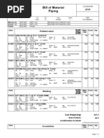 Bill of Material Piping: Linde Engineering