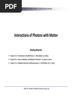 Interactions of Photons With Matter: Reading Material