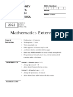 2022 3U - Sydney Boys - Trial Paper (With Solutions)