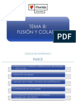 Tema 8: Fusión Y Colada: Ciencia de Materiales Ii