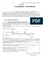 Ii. Sources Lumineuses - Photometrie: Les Ondes