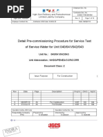 Indra: Detail Pre-Commissioning Procedure For Service Test of Service Water For Unit 040/041/042/043