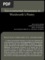 Environmental Awareness in Wordworth's Poetry