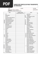 Inspección Vehículos para Transporte de Personas