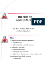 Theorie de L'Estimation: Par Hadj Hamou Abdelmajid