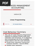 AC 303 Lecture 6 & 7 Linear Programming and Theory of Constraints