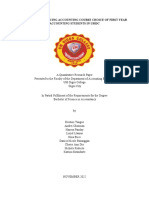 Factors Influencing Accounting Course Choice of First Year Accounting Students in Umdc