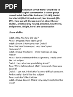 Dialog English Conversation 2