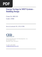 Energy Savings in MEP Systems - Building Design: Course No: M02-010 Credit: 2 PDH