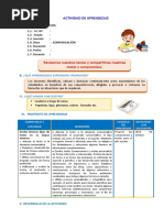 D4 A1 SESION COM. Revisamos Nuestros Textos y Compartimos Nuestras Metas y Compromisos.