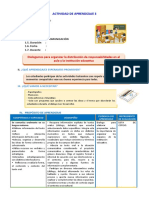 E1 S1 A3 SESION COM. Dialogamos para Organizar La Distribución de Responsabilidades en El Aula y La Institución Educativa