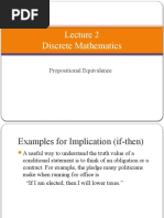 Discrete Mathematics: Propositional Equivalence