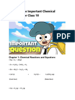 Chapter-Wise Important Chemical Reactions For Class 10