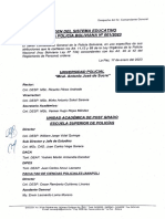 Orden Del Sistema Educativo de La Policía Boliviana #001/2023