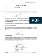 Topic 1.1: Vector: 1. Introduction To Vectors Geometric Vectors