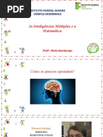 As Inteligências Múltiplas e A Matemática: Instituto Federal Goiano Câmpus Morrinhos