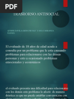 Trasrorno Antisocial: Quispe Davila Arina Nicoly Y Ana Carranza Rafael