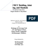 Design of RCC Bedding, Joint Boxing, and Manhole: of A Sewer Line From Rajpur Khadar To Shyamkuti