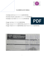 Classificação Geral Classe Excursionista