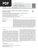 Water-In-Oil Emulsions Separation Using An Ultrasonic Standing Wave Coalescence Chamber