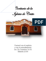 Coritario de La Iglesia de Cristo: Cantaré Con El Espíritu y Con El Entendimiento 1ra. de Corintios 14-15 Edición 2,016