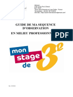 Guide de Ma Sequence D'Observation en Milieu Professionnelle