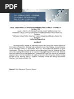 Title: Sales Strategy and Consumer Behavior of Fruit Vendors in Panabo City