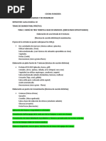 COCINA AVANZADA Examen de Tecnicas Culinarias